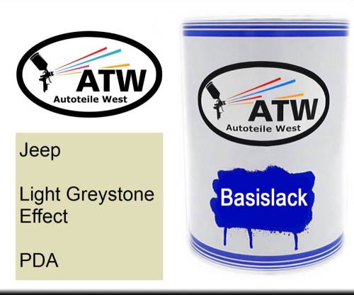 Jeep, Light Greystone Effect, PDA: 500ml Lackdose, von ATW Autoteile West.